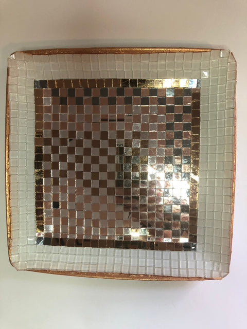 Decorative Square Gold Platter