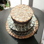 Plant Stand Set | Silver and Gold | Mosaic Plant Stands | Handmade Plant Stands