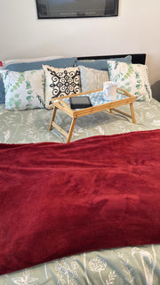 Turquoise Mother of Pearl Mosaic Wooden Bed Tray