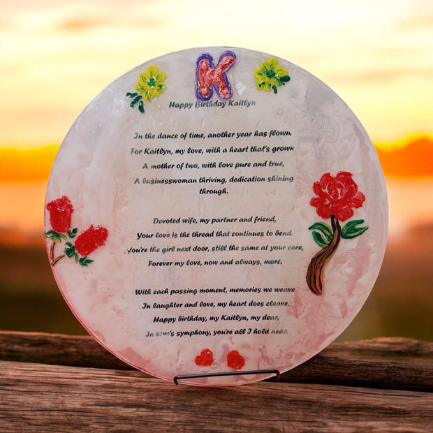 Custom Poetry Decorative Piece