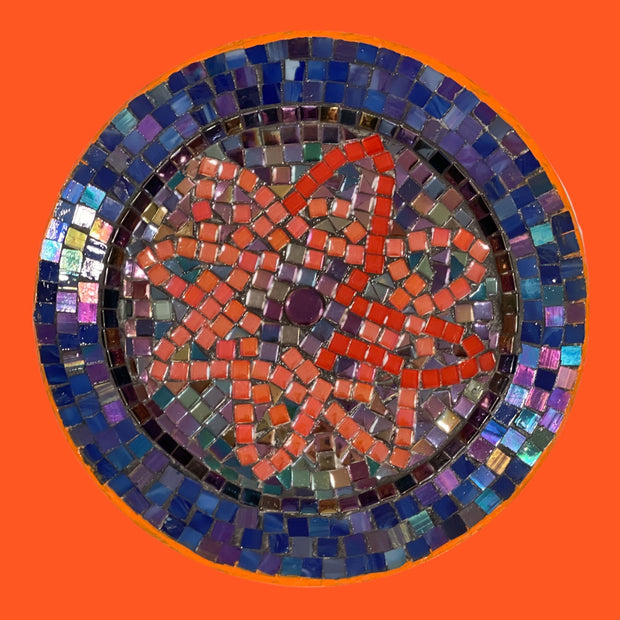 Simple Star | Mosaic Plate | Mid-Century Modern Decor| stained Glass Wall Art