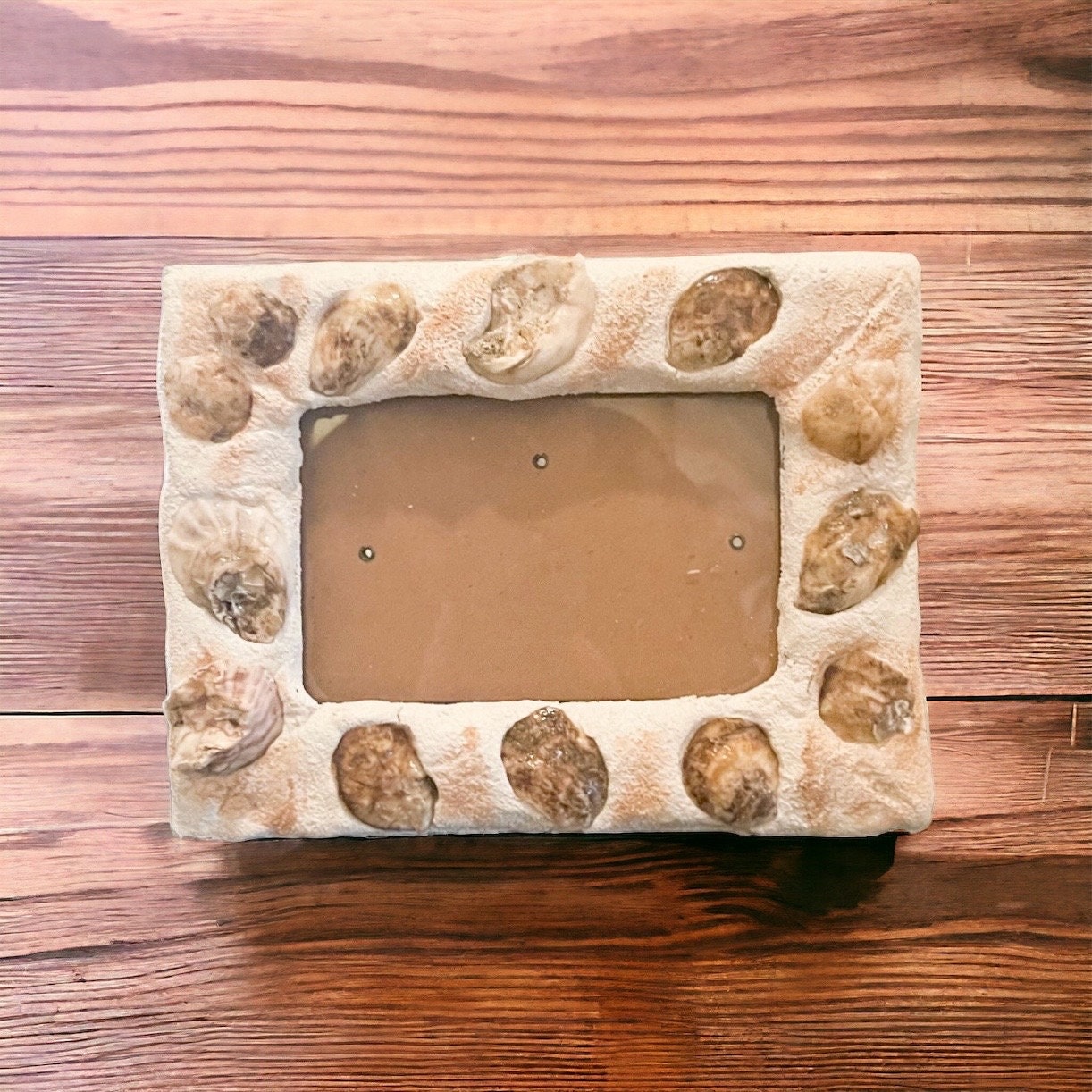Beach picture frame by My Store displaying a coastal scene with sandy shores and ocean waves in a wooden frame.
