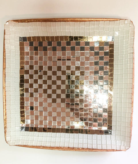 Decorative Square Gold Platter