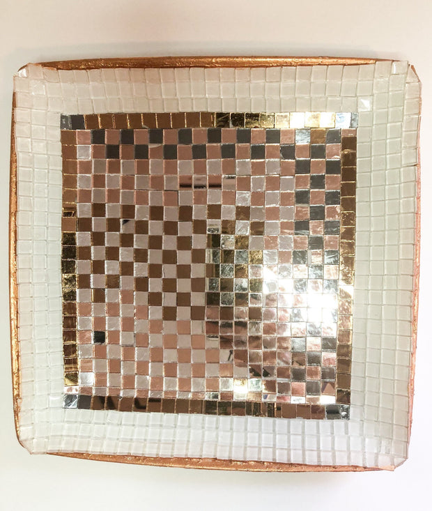 Decorative Square Gold Platter