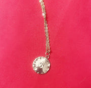 Personalized Silver Pendant Necklace – Custom Initial Hammered Design