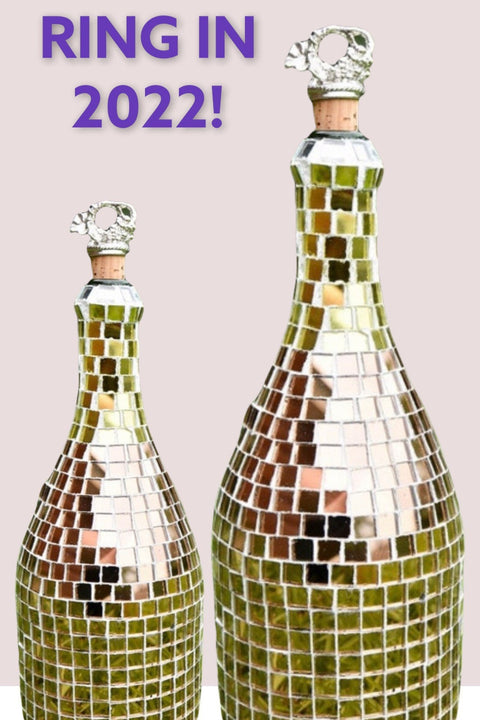 Wine Decanter, Gold Decanter, Large Wine Decanter, Champagne Bottle Decanter