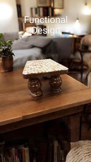 Kitchen Riser | Plant Stand | Table Riser | Mosaic Art Gift | Plant Riser | CounterTray  | Decorative Plant Gift | Mother of Pearl Mosaic
