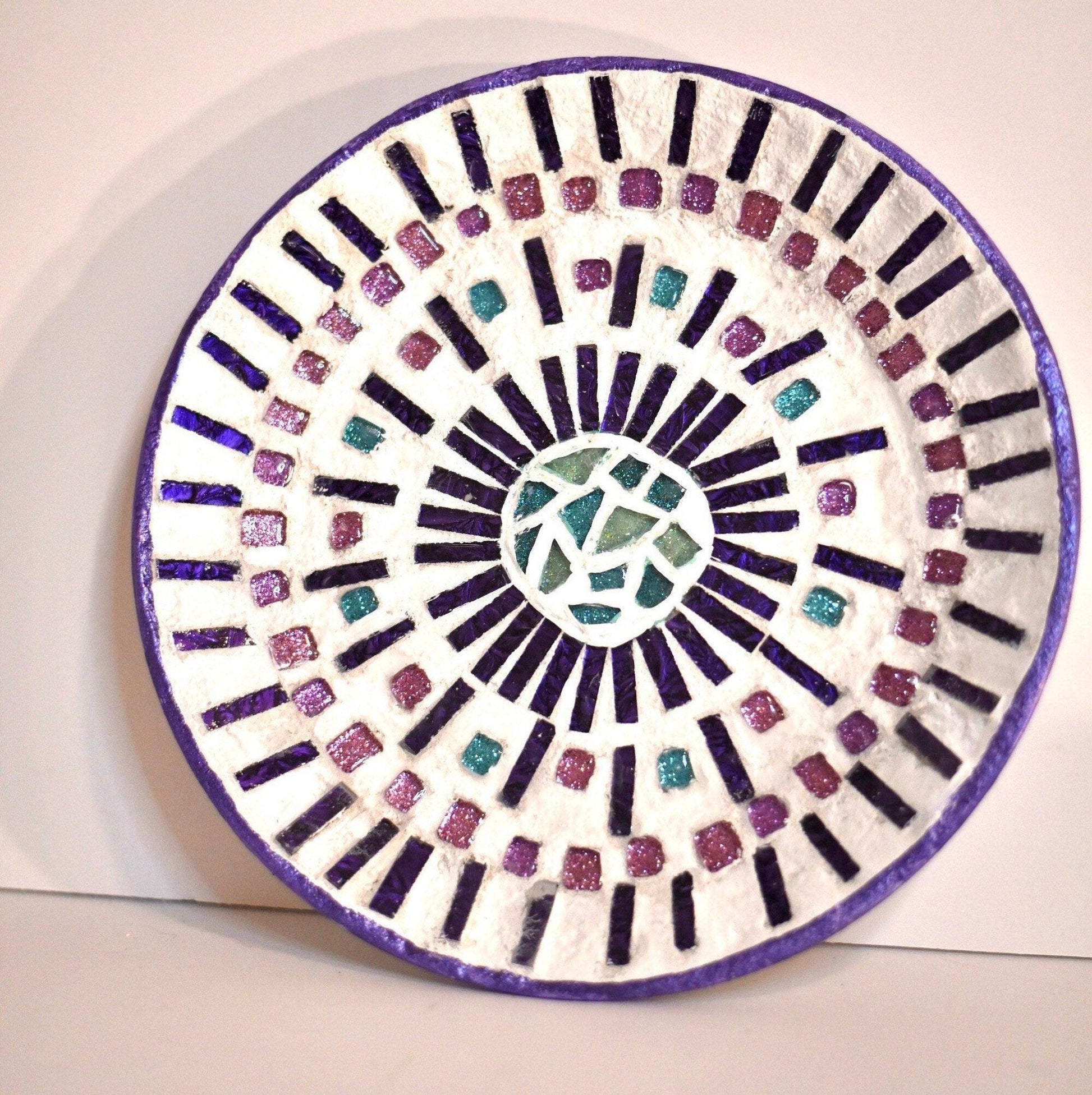 Colorful mosaic butterfly decorative hot plate coaster with intricate design, perfect for protecting surfaces from hot dishes.