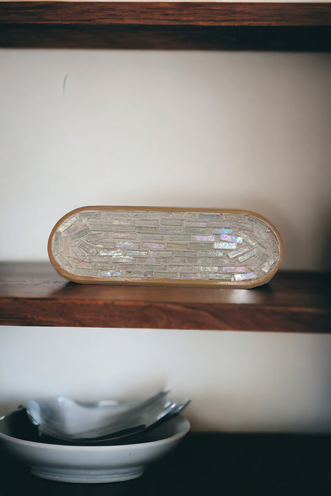Iridescent Stained Glass Trivet/Spoon Rest/ Plant Tray