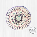 Colorful butterfly decorative hot plate with mosaic design, used as a coaster for protecting surfaces from heat.