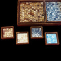Multicolor cascade decorative wood tray with layered design, ideal for home decor or serving, by My Store.