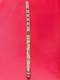 Handmade one-of-a-kind dog collar with colorful fabric and metal hardware, designed for stylish and comfortable pet wear.