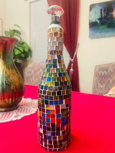 Stained Glass  Look Wine Decanter