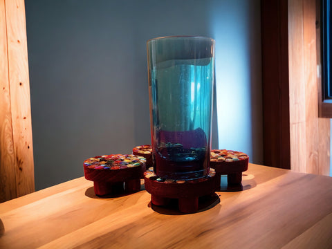 Colorful Wooden Coasters/ Plant Stands
