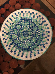Turquoise Plate | Mosaic Wall Art | Mosaic Plate | Modern Plate Wall Art | Art Deco Mosaic| Hanging Wall Plate | Mosaic Home Decor