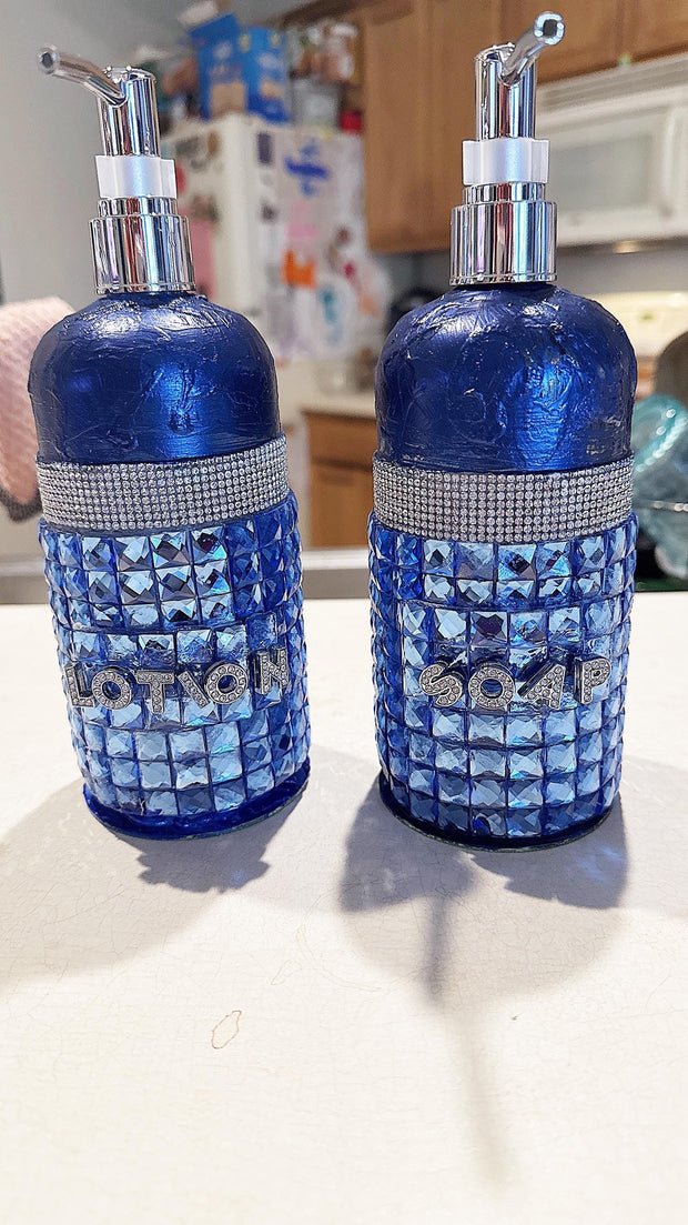 Soap Dispenser | Lotion Dispenser | Mosaic Bottle | Mosaic Soap | Bathroom Pump Bottle | Kitchen Pump Bottles | Mosaic Gift | Pump Bottles