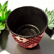 Black and White Planter | Mosaic Planter | Tile Plant Pot | 12” Planter | Decorative Planter | Boho Planter | Maximalist Planter